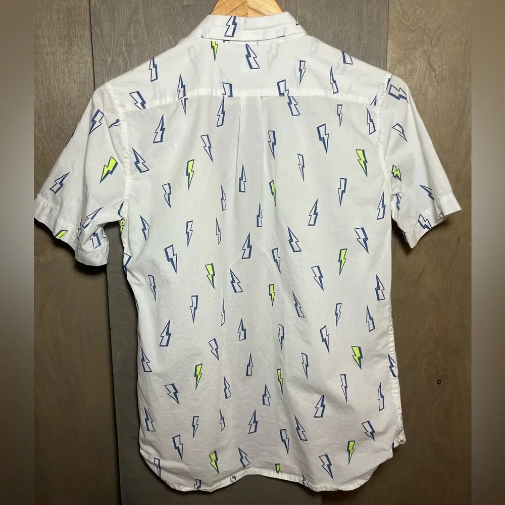 GAP Kids White Cotton Short Sleeve Shirt w/Lightning Bolts XXL